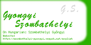 gyongyi szombathelyi business card