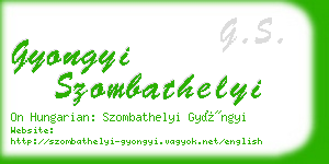 gyongyi szombathelyi business card